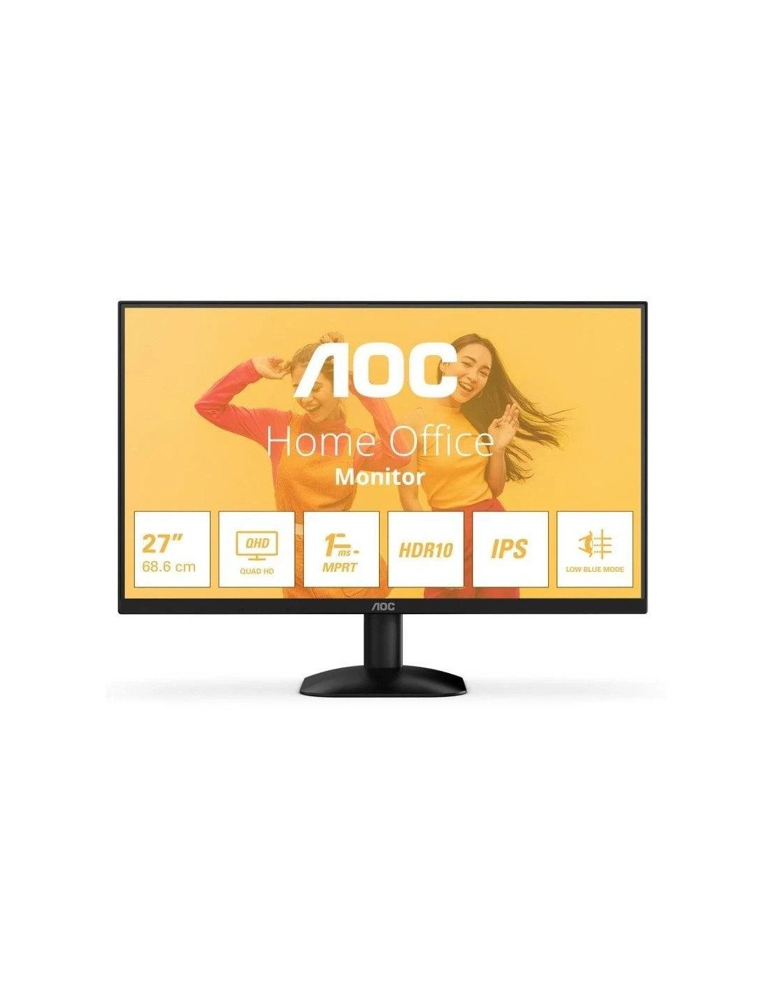 MONITOR PROFESIONAL AOC 27 QHD IPS HDMI DP BLACK