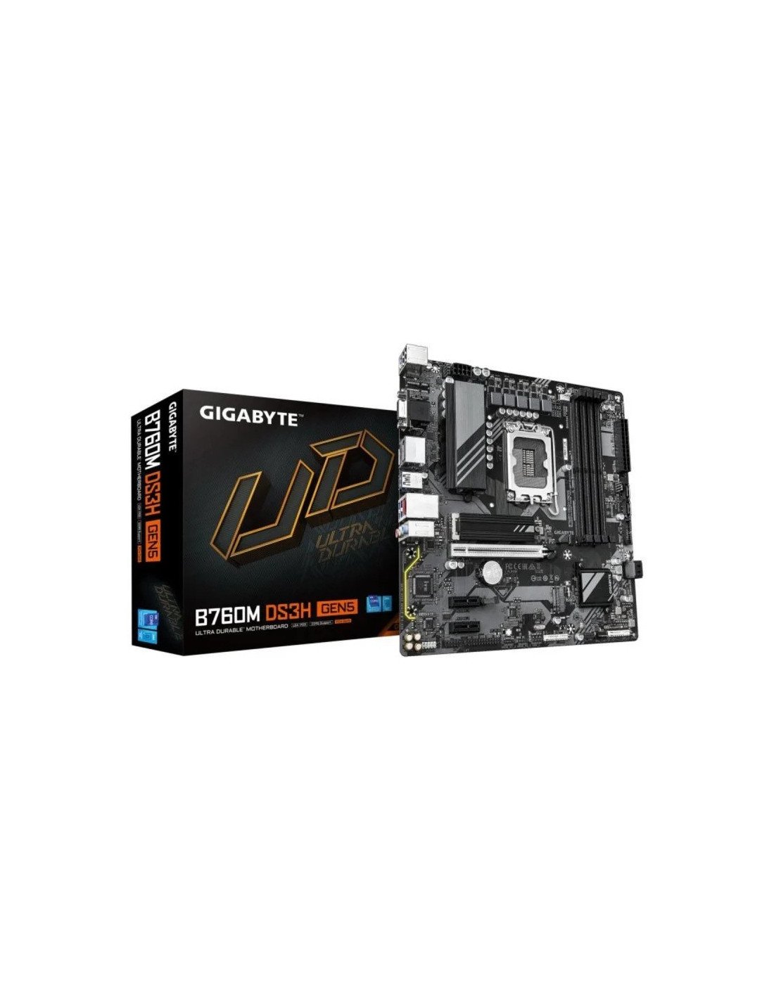 PLACA BASE GIGABYTE GA-B760M-DS3H GEN5 MATX 4XDDR5 VGA + 2XDP + HDMI