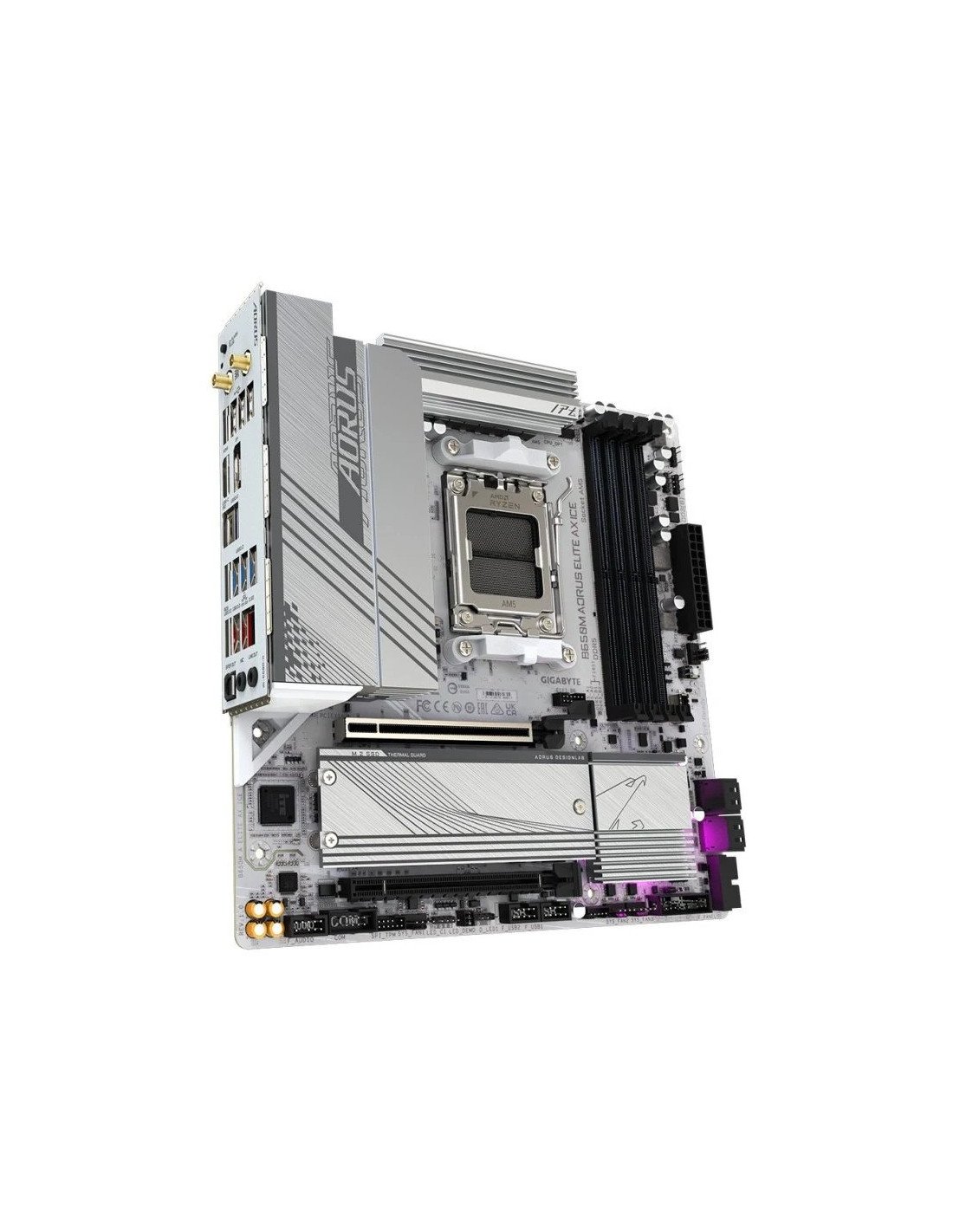 PLACA BASE GIGABYTE GA-B650M-AORUS ELITE AX ICE AM5 MATX 4XDDR5 WIFI HDMI DP