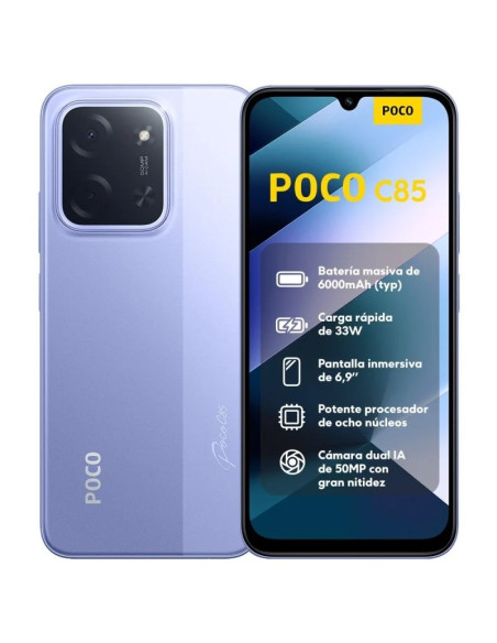 SMARTPHONE POCO C85 6.9 6GB/128GB/50MP/NFC/4G PURPLE