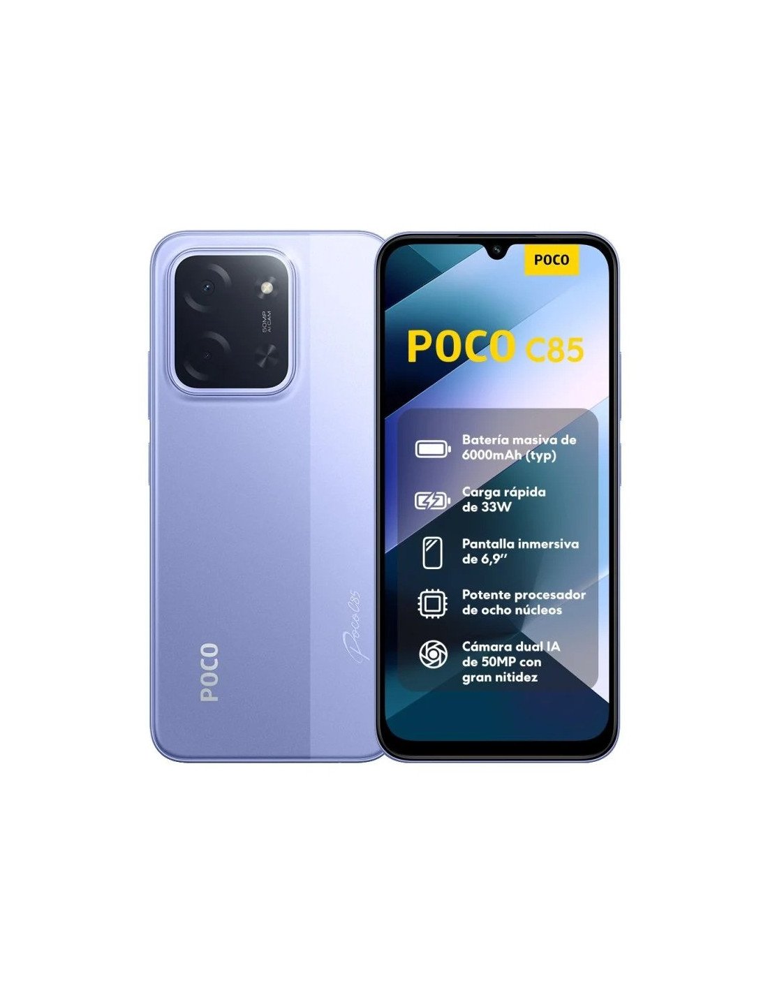 SMARTPHONE POCO C85 6.9 6GB/128GB/50MP/NFC/4G PURPLE