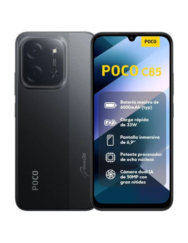 SMARTPHONE POCO C85 6.9 6GB/128GB/50MP/NFC/4G BLACK