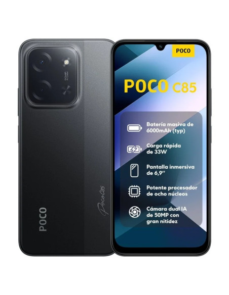 SMARTPHONE POCO C85 6.9 6GB/128GB/50MP/NFC/4G BLACK