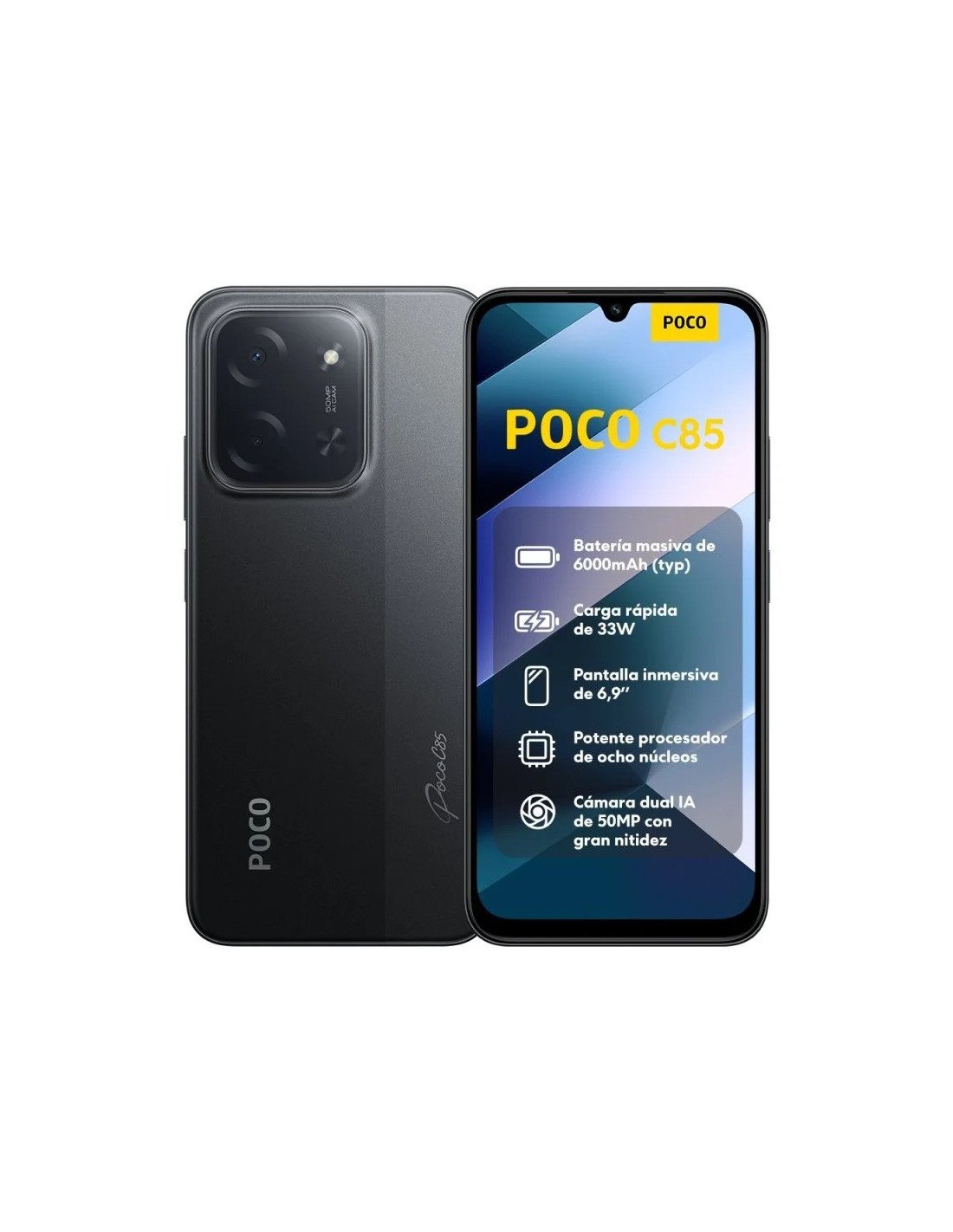 SMARTPHONE POCO C85 6.9 6GB/128GB/50MP/NFC/4G BLACK