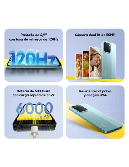 SMARTPHONE POCO C85 6.9 6GB/128GB/50MP/NFC/4G BLACK