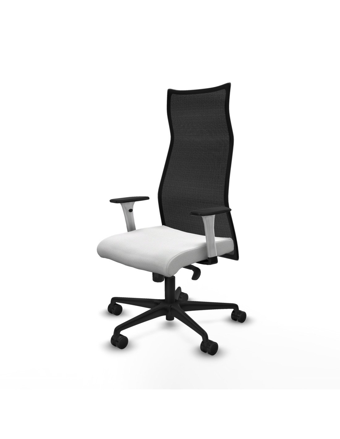 Piqueras y Crespo Albacete malla sincro malla negra bali blanco brazos blancos base nailon ruedas 65 mm nailon