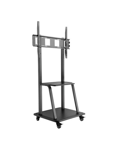 SOPORTE TV MONITOR TOOQ SUELO CON RUEDAS 37 - 100 150KG BLACK