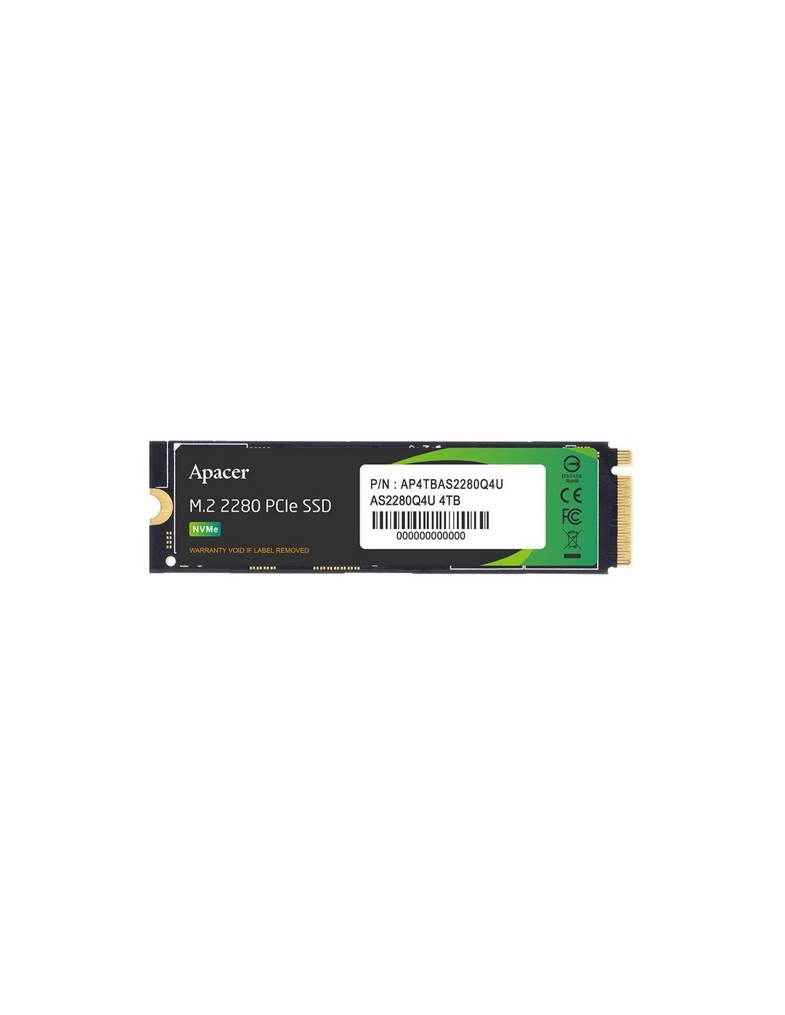 DISCO DURO SSD APACER AS2280Q4U 512GB NVME M.2 2280 PCIE 4.0 DISIPADOR