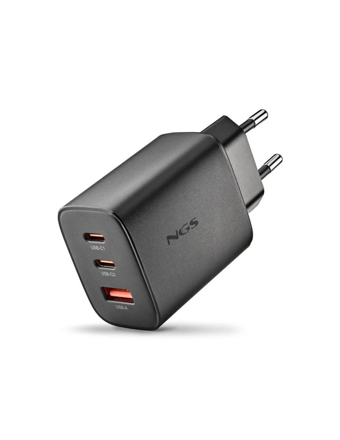 CARGADOR DE PARED NGS ERA GAN 2XUSB-C/USB-A 65W BLACK