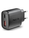 CARGADOR DE PARED NGS ERA GAN 2XUSB-C/USB-A 45W BLACK