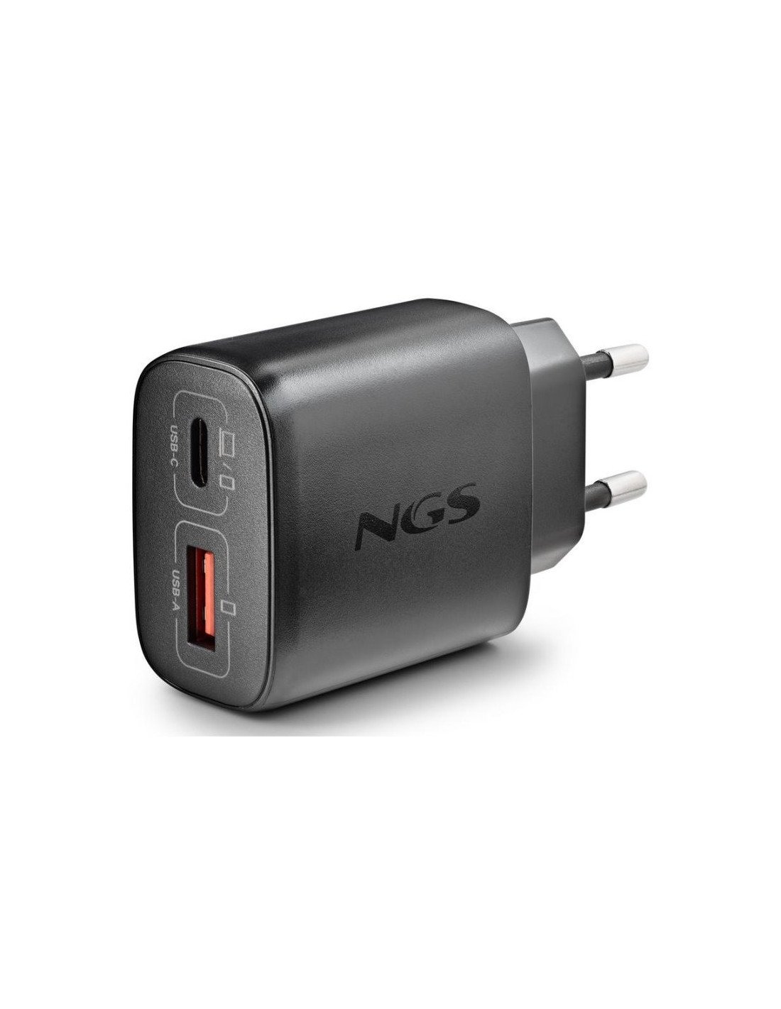 CARGADOR DE PARED NGS ERA GAN 2XUSB-C/USB-A 45W BLACK