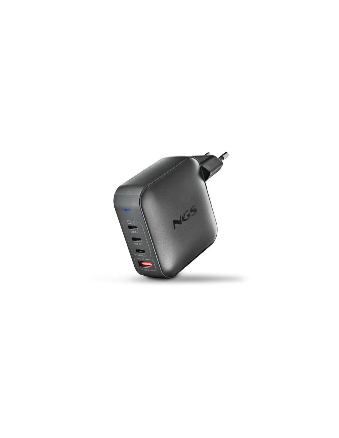 CARGADOR DE PORTATIL NGS BUD GAN 3XUSB-C/USB-A 165W BLACK