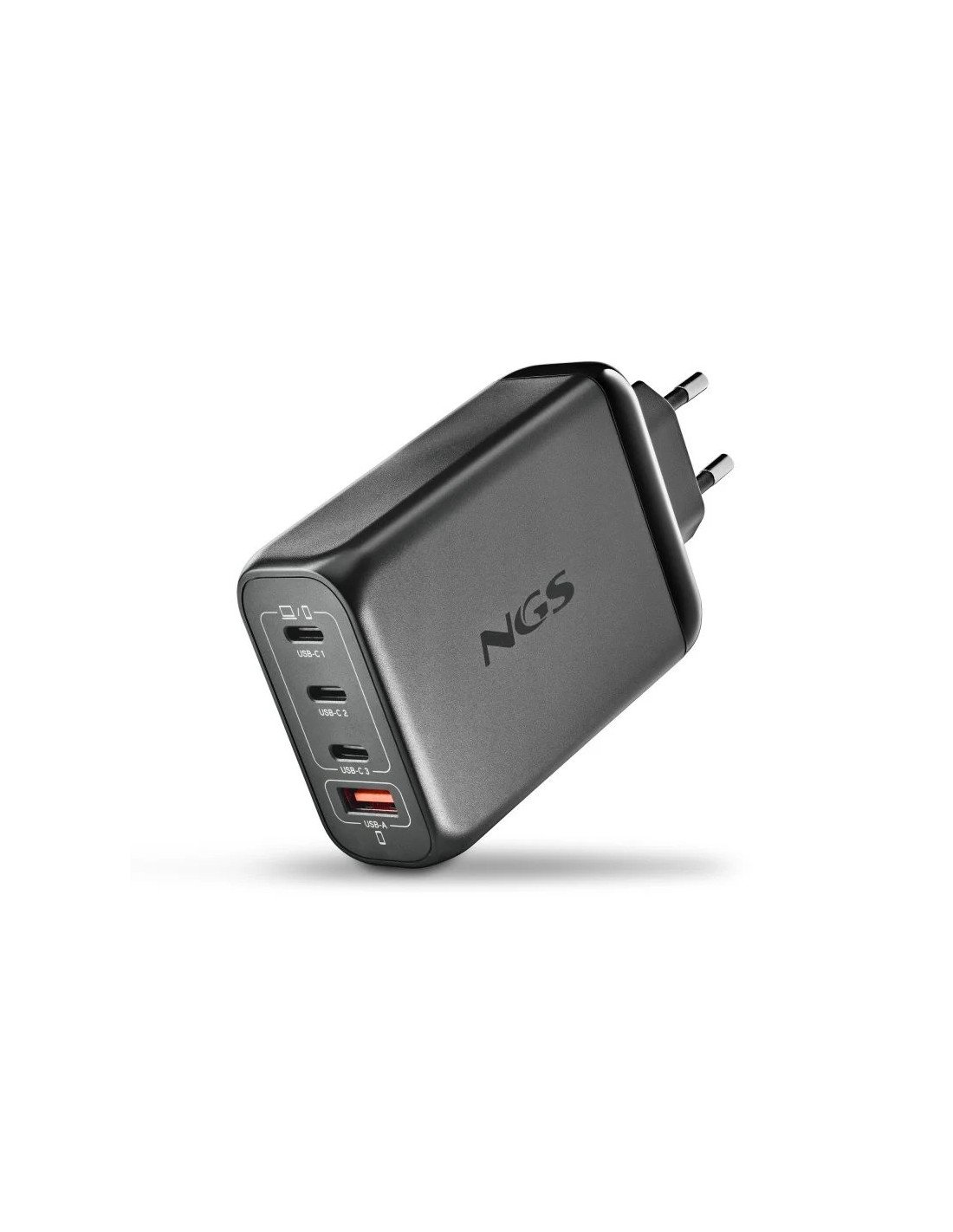 CARGADOR DE PORTATIL NGS BUD GAN 3XUSB-C/USB-A 140W BLACK