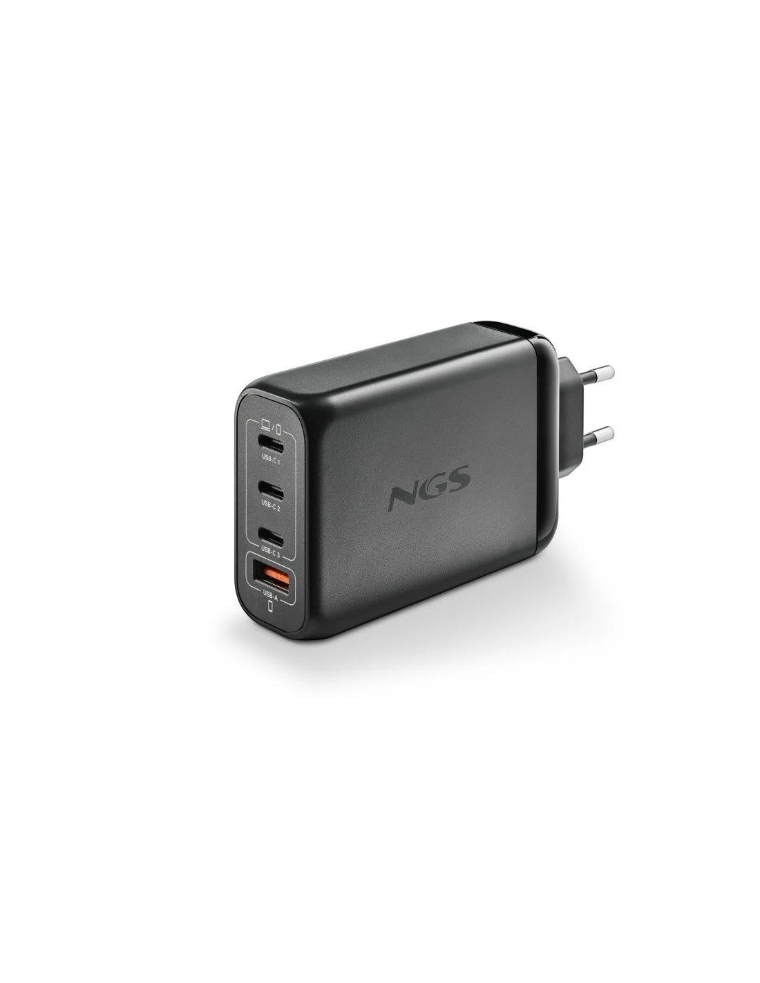 CARGADOR DE PORTATIL NGS BUD GAN 3XUSB-C/USB-A 140W BLACK
