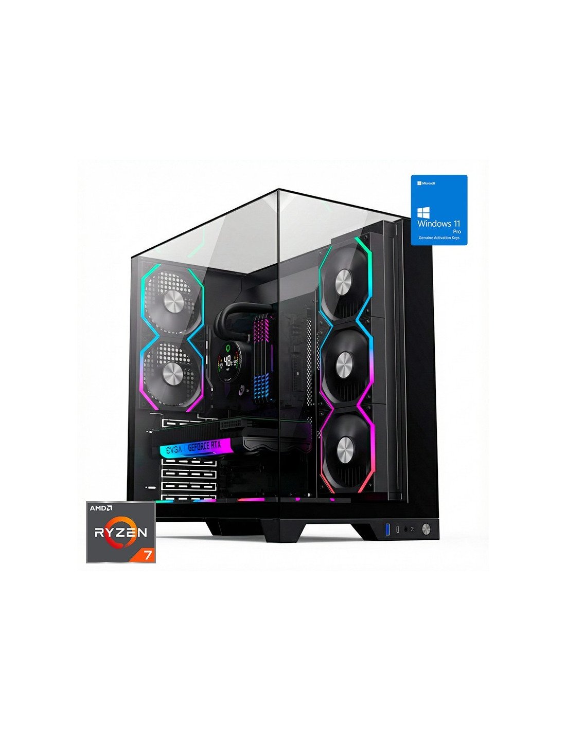 ORDENADOR GAMING INFINITY PRO RGB R7 9800X3D/32GB DDR5/SSD1TB NVME/WIFI/R.LIQ/800W/W11P