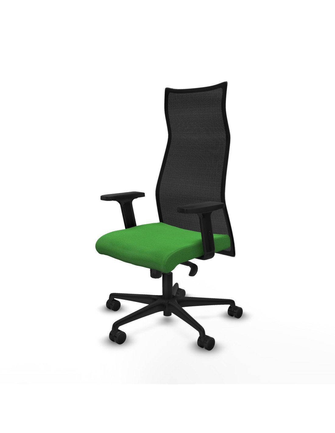 Piqueras y Crespo Albacete malla sincro malla negra bali verde brazos 2D base nailon ruedas 65 mm nailon