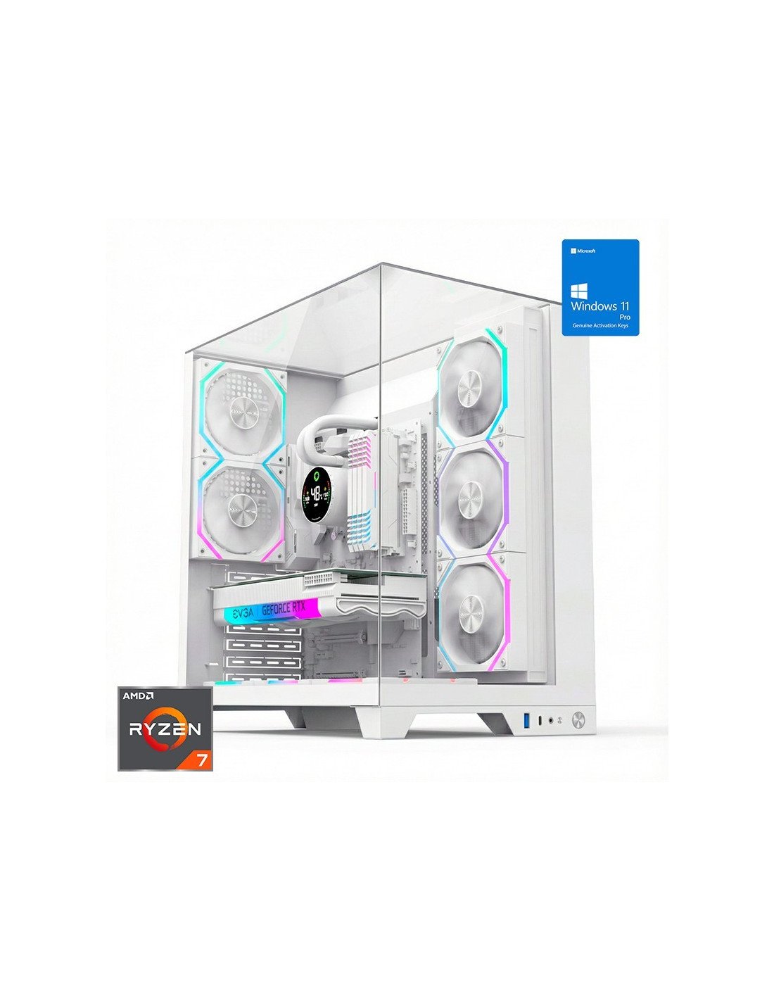 ORDENADOR GAMING INFINITY PRO WHITE RGB R7 9800X3D/32GB DDR5/SSD1TB NVME/WIFI/R.LIQ/800W/W11P