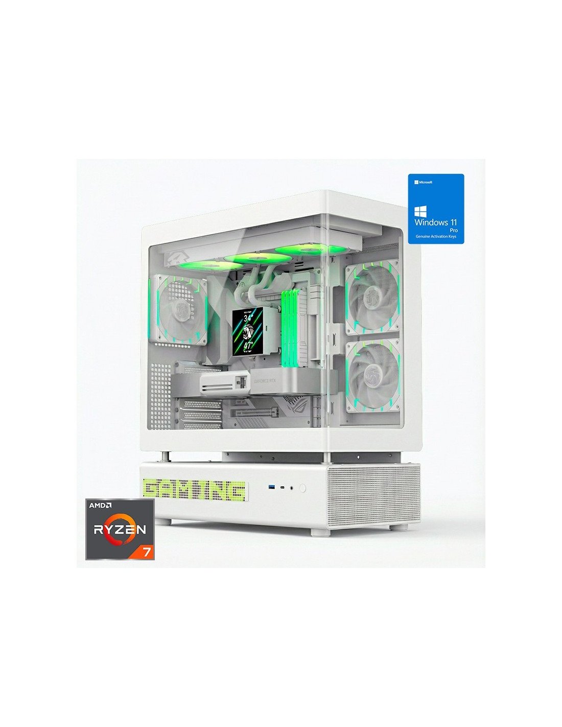 ORDENADOR GAMING N90 WHITE RGB R7 9800X3D/32GB DDR5/SSD2TB NVME/WIFI/R.LIQ/1050W/W11PRO