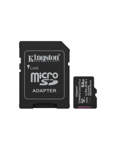 MEMORIA MICRO SD 64GB KINGSTON XC C10 100MB/S + ADAPTADOR SD
