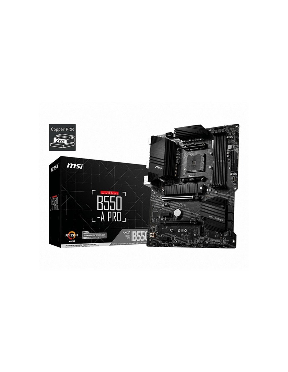 PLACA BASE MSI B550-A PRO AM4 ATX 4XDDR4 HDMI DP