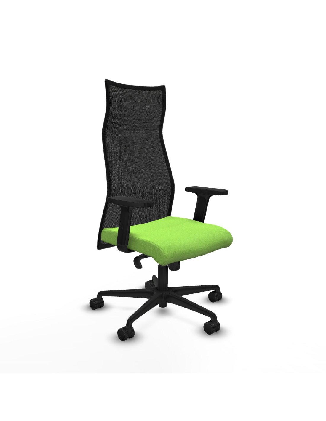 Piqueras y Crespo Albacete malla sincro malla negra bali pistacho brazos 2D base nailon ruedas 65 mm nailon