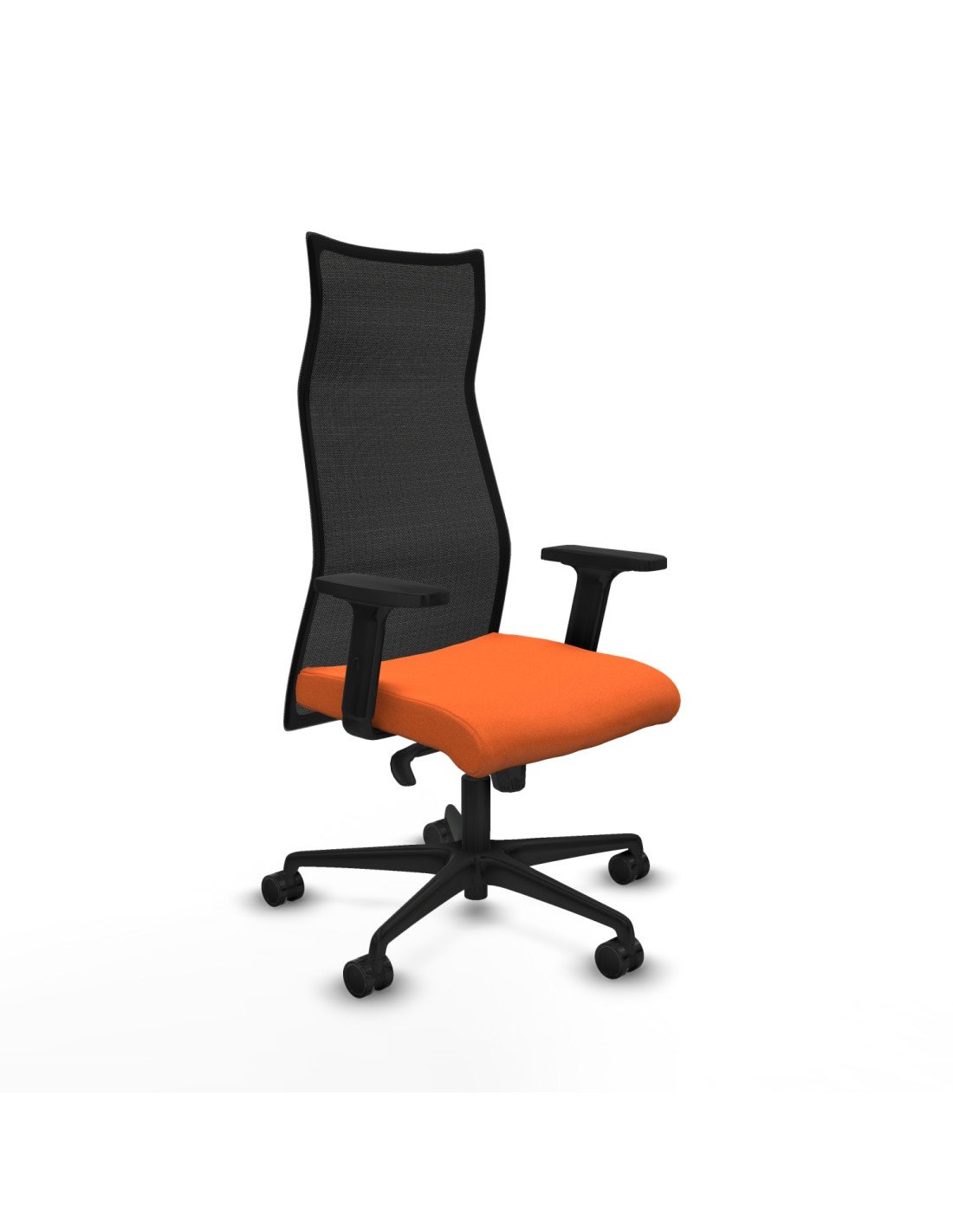 Piqueras y Crespo Albacete malla sincro malla negra bali naranja brazos 2D base nailon ruedas 65 mm nailon