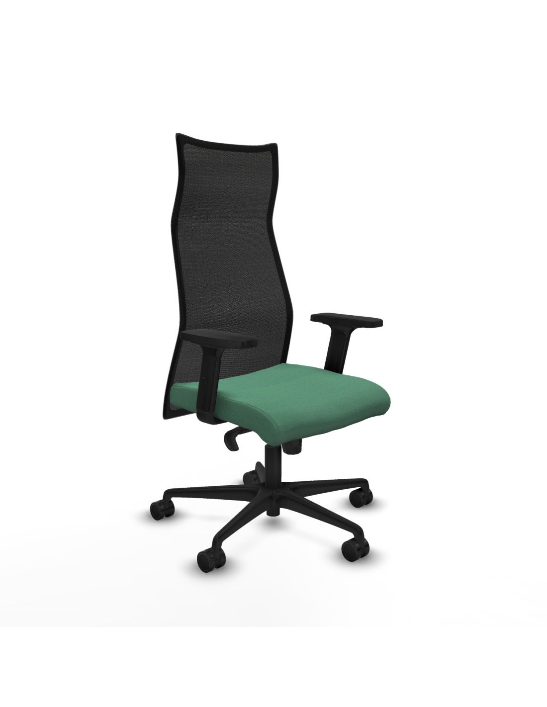 Piqueras y Crespo Albacete malla sincro malla negra bali verde esmeralda brazos 2D base nailon ruedas 65 mm nailon