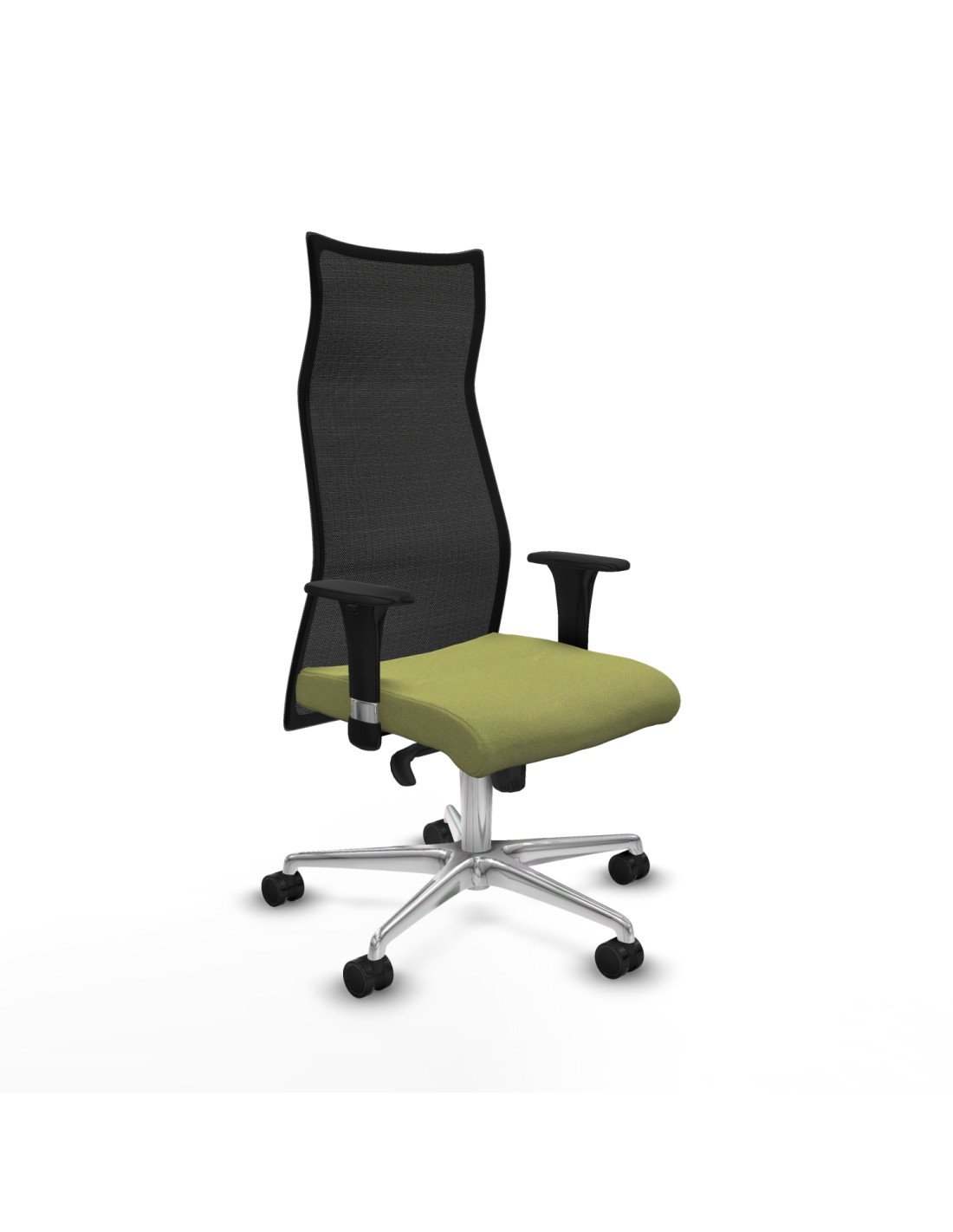 Piqueras y Crespo Albacete malla sincro malla negra bali verde oliva brazos 1D base aluminio ruedas 65 mm nailon