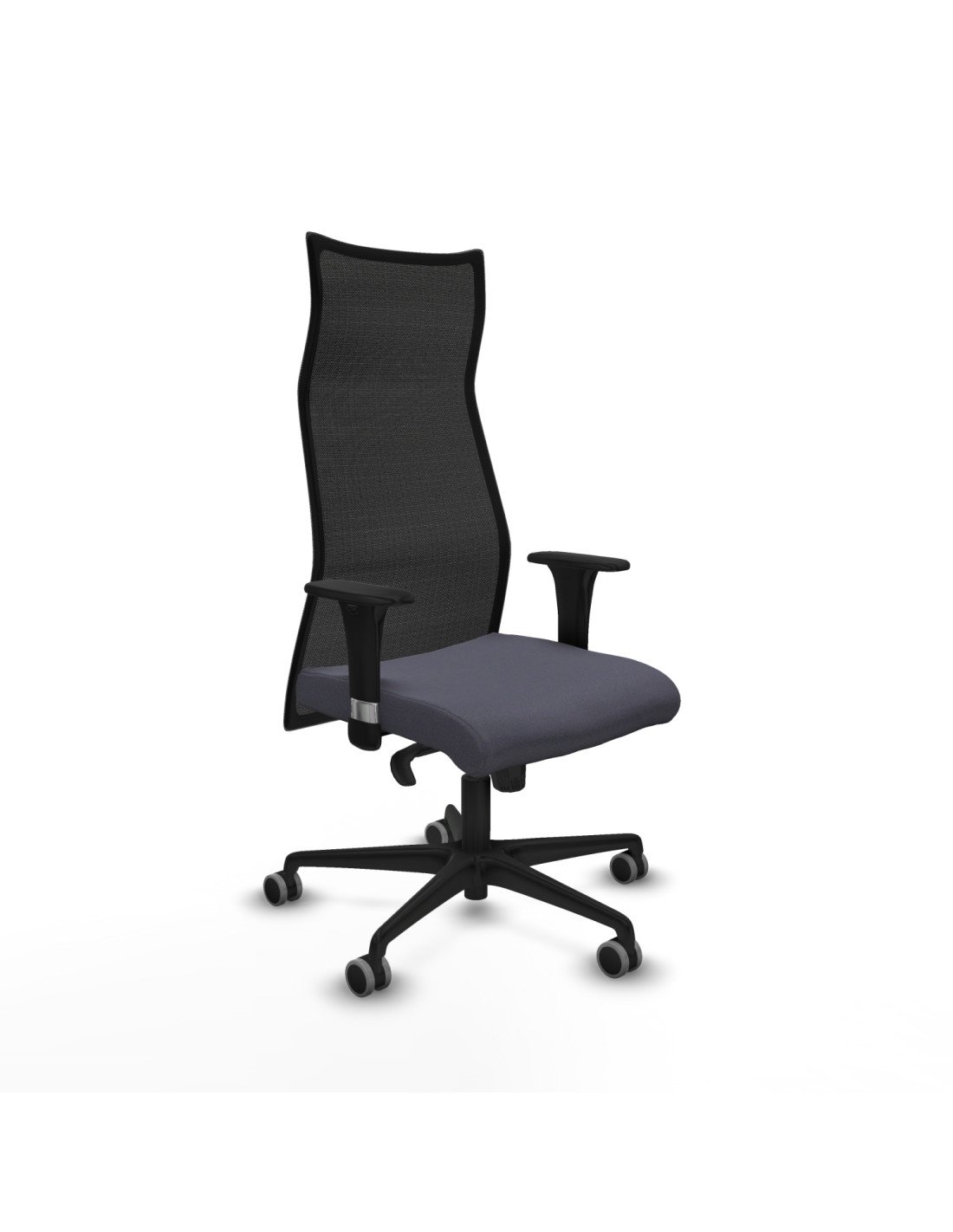 Piqueras y Crespo Albacete malla sincro malla negra bali gris oscuro brazos 1D base nailon ruedas 65mm engomadas