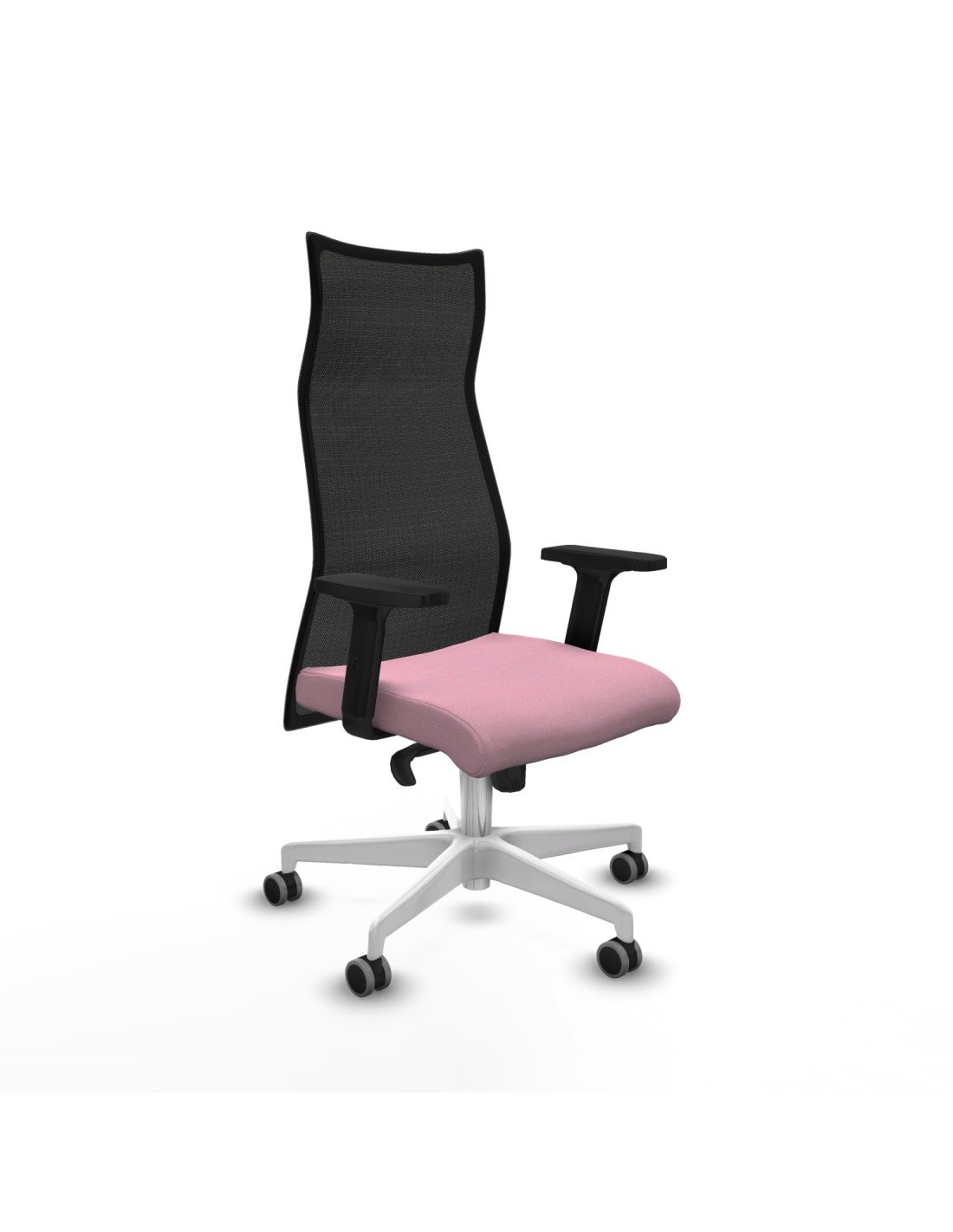 Piqueras y Crespo Albacete malla sincro malla negra bali rosa brazos 2D base blanca ruedas 65mm engomadas