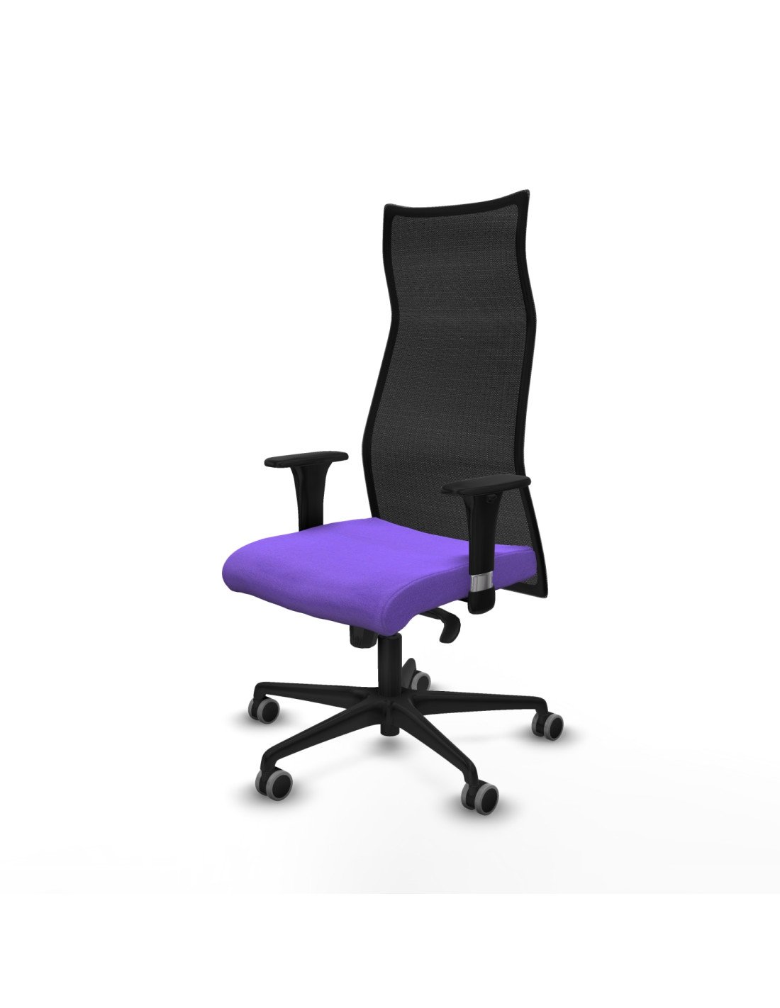 Piqueras y Crespo Albacete malla sincro malla negra bali lila brazos 1D base nailon ruedas 65mm engomadas