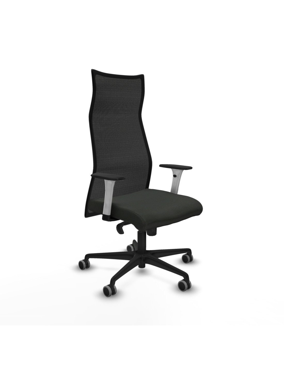 Piqueras y Crespo Albacete malla sincro malla negra bali negro brazos blancos base nailon ruedas 65mm engomadas