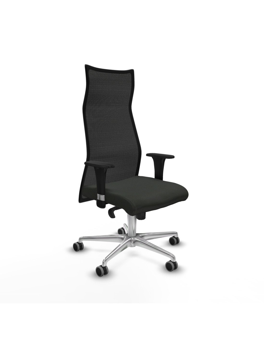 Piqueras y Crespo Albacete malla sincro malla negra bali negro brazos 1D base aluminio ruedas 65mm engomadas