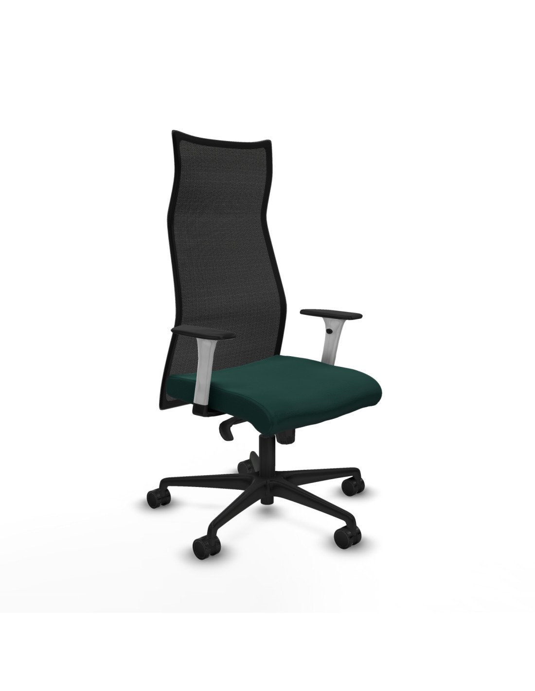 Piqueras y Crespo Albacete malla sincro malla negra similpiel verde botella brazos blancos base nailon ruedas 65 mm nailon