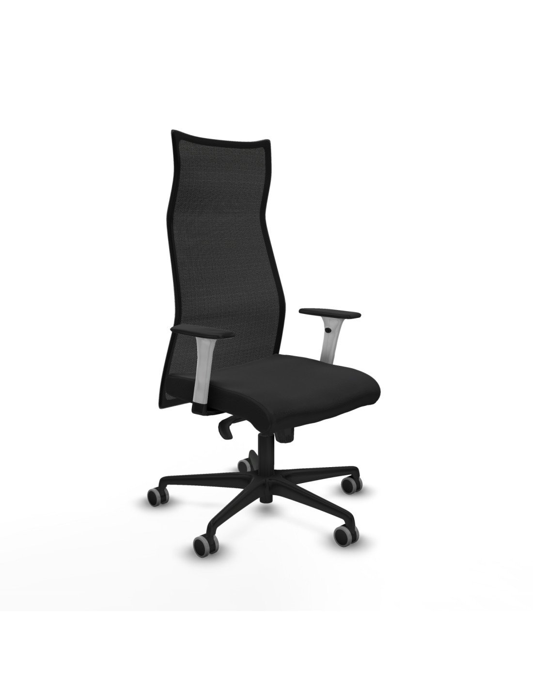 Piqueras y Crespo Albacete malla sincro malla negra similpiel negro brazos blancos base nailon ruedas 65mm engomadas