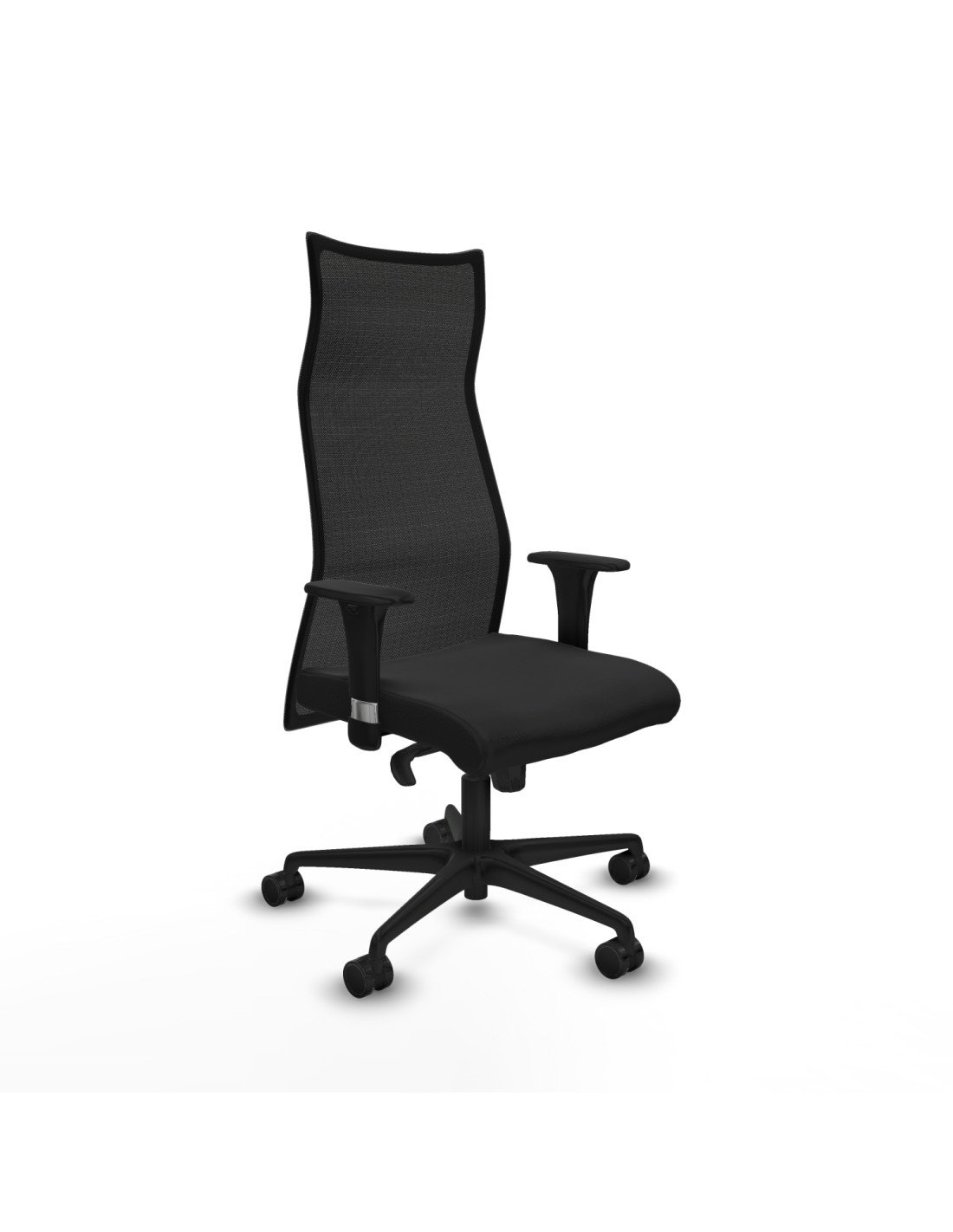 Piqueras y Crespo Albacete malla sincro malla negra similpiel negro brazos 1D base nailon ruedas 65 mm nailon