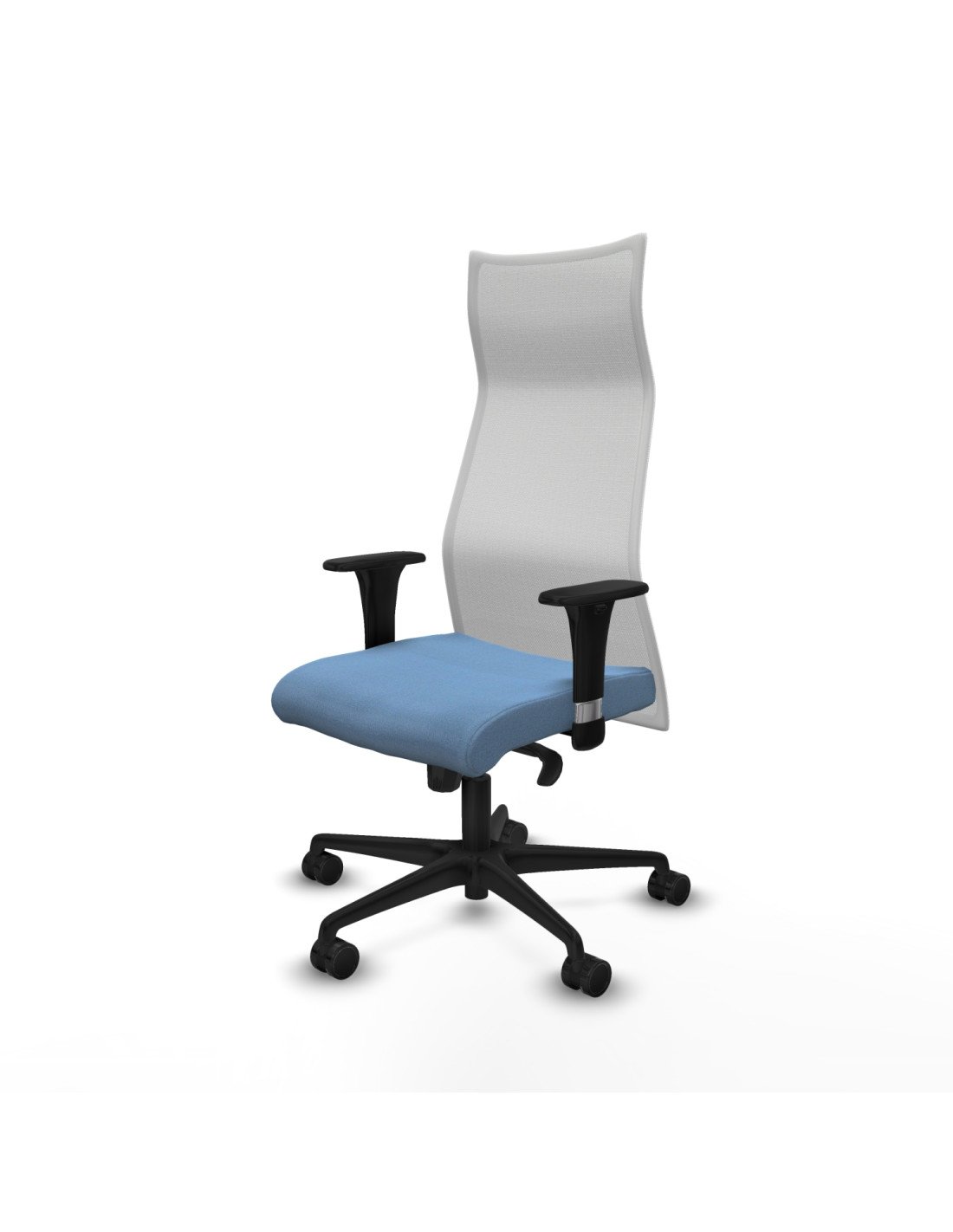 Piqueras y Crespo Albacete malla XL sincro malla blanca bali azul cielo brazos 1D base nailon ruedas 65mm nailon