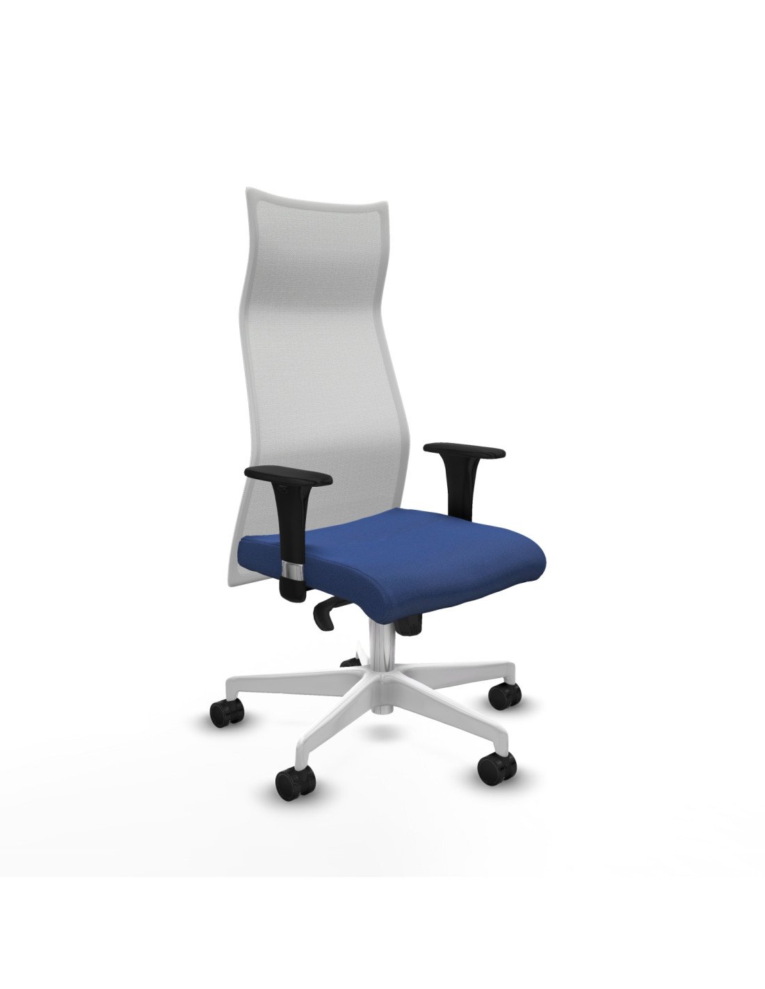 Piqueras y Crespo Albacete malla XL sincro malla blanca bali azul marino brazos 1D base blanca ruedas 65mm nailon