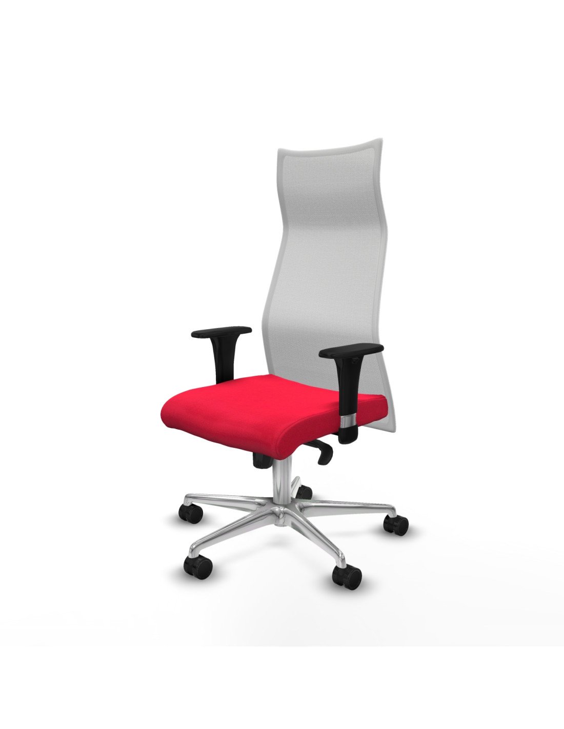 Piqueras y Crespo Albacete malla XL sincro malla blanca bali rojo brazos 1D base aluminio ruedas 65mm nailon