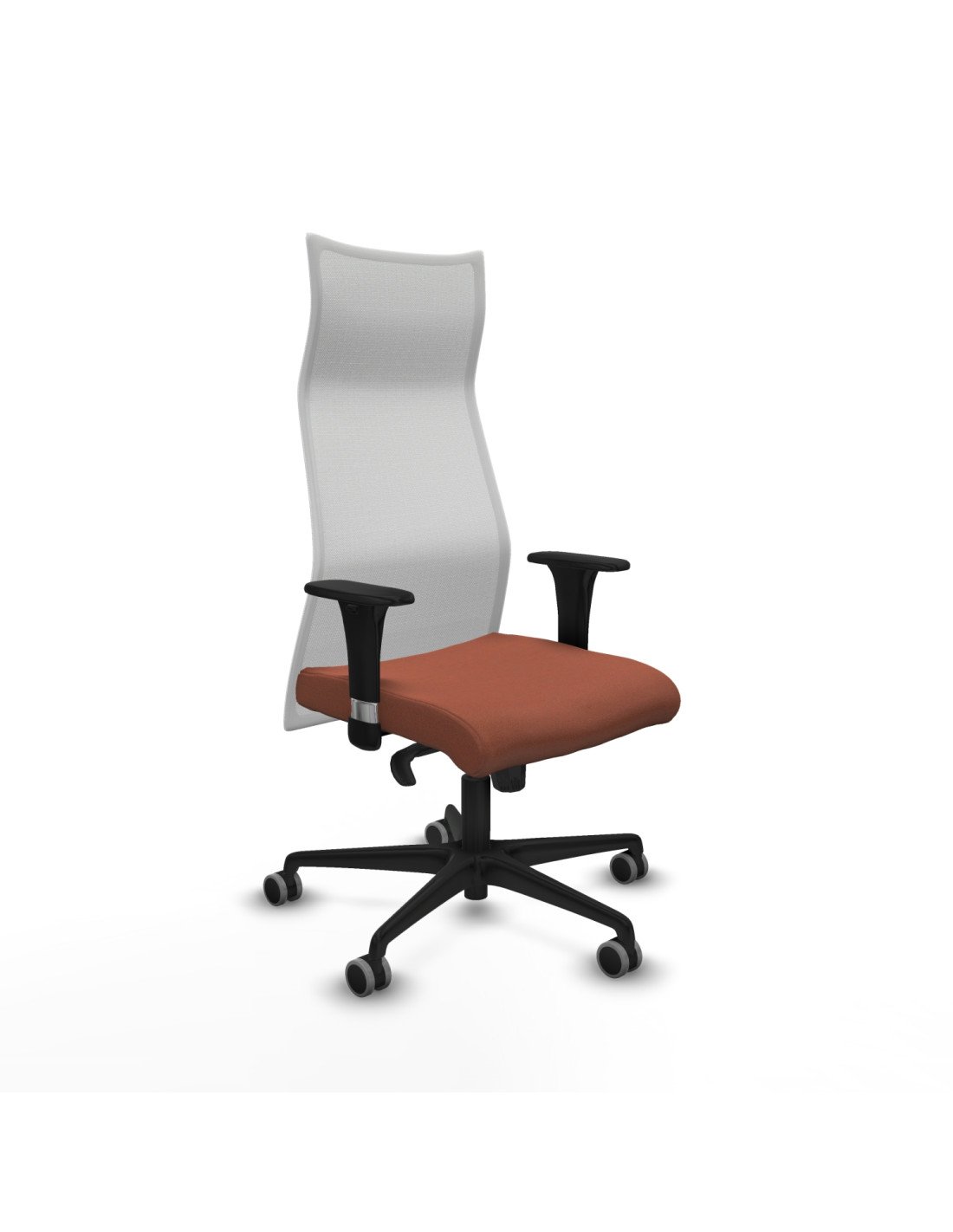 Piqueras y Crespo Albacete malla XL sincro malla blanca bali marr?n brazos 1D base nailon ruedas 65mm engomadas