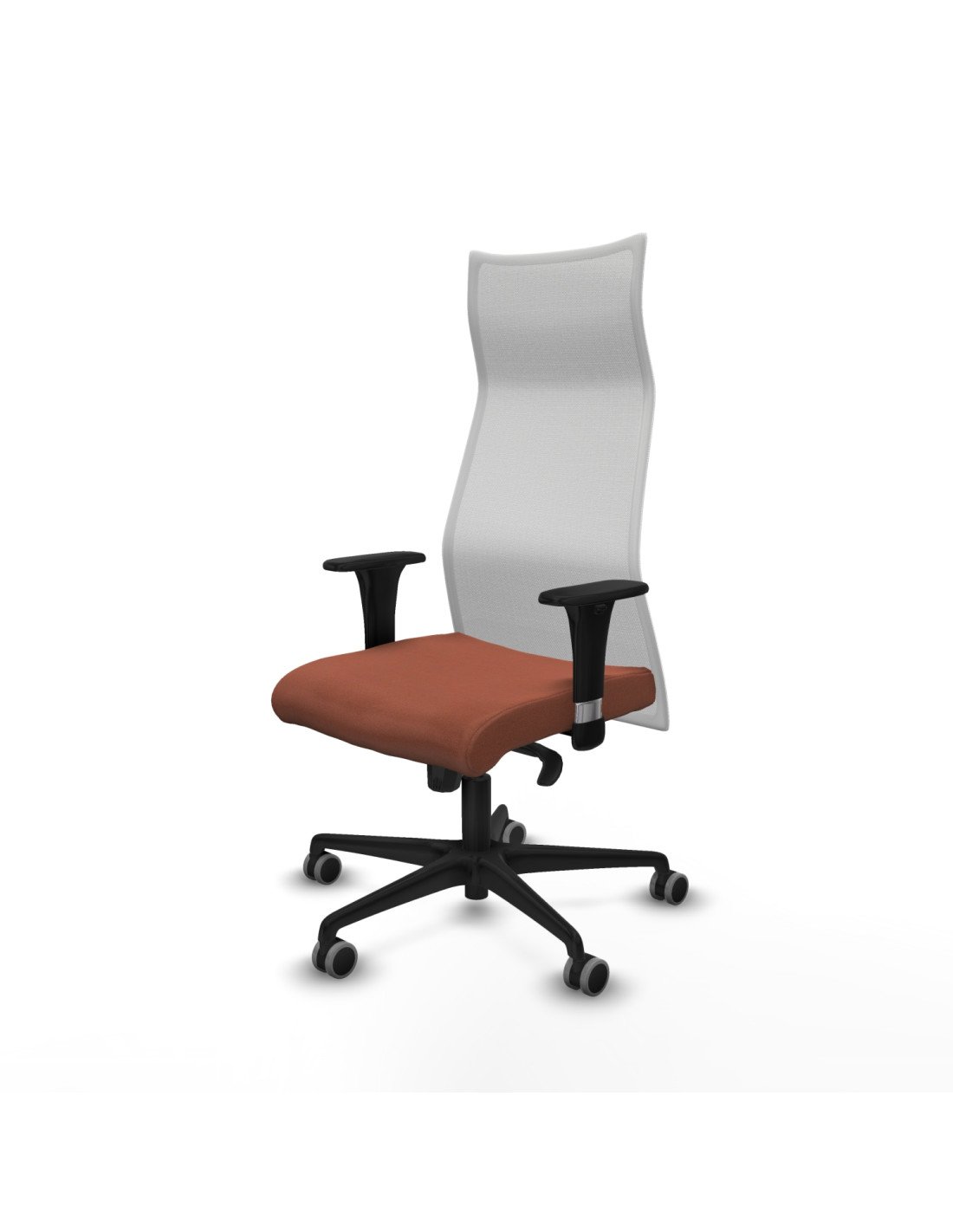 Piqueras y Crespo Albacete malla XL sincro malla blanca bali marr?n brazos 1D base nailon ruedas 65mm engomadas