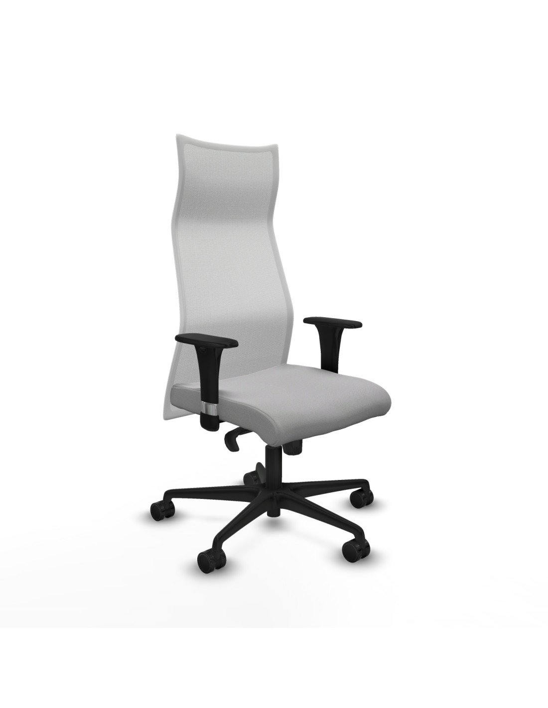 Piqueras y Crespo Albacete malla XL sincro malla blanca bali gris claro brazos 1D base nailon ruedas 65mm nailon