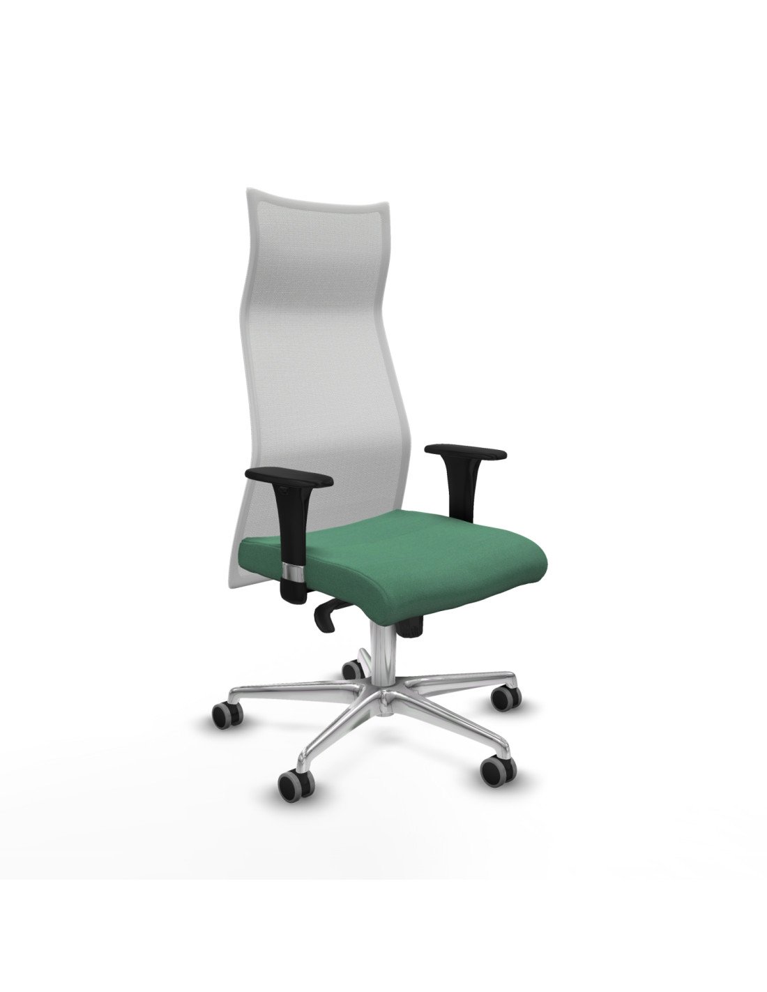 Piqueras y Crespo Albacete malla XL sincro malla blanca bali verde esmeralda brazos 1D base aluminio ruedas 65mm engomadas