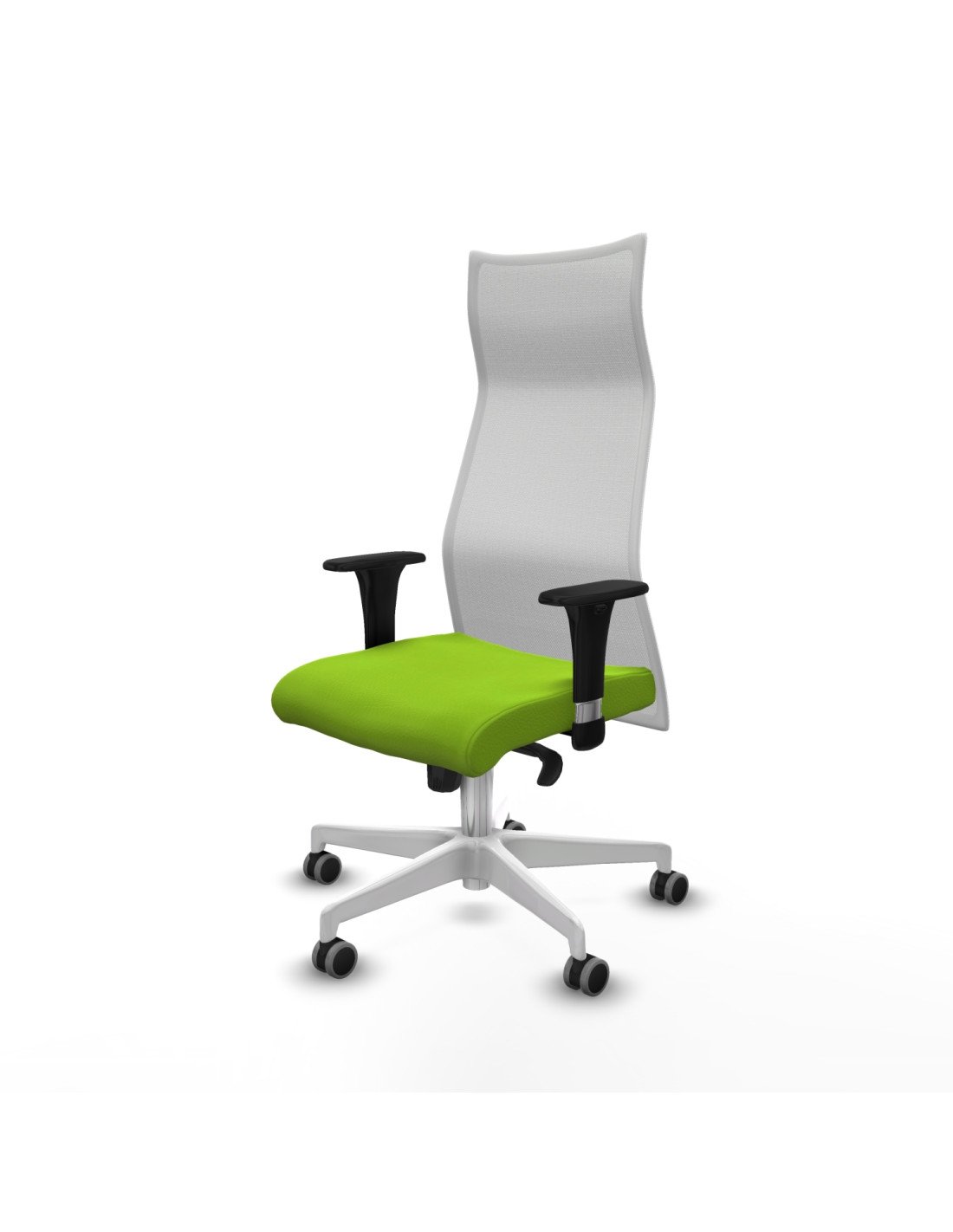 Piqueras y Crespo Albacete malla XL sincro malla blanca similpiel pistacho brazos 1D base blanca ruedas 65mm engomadas