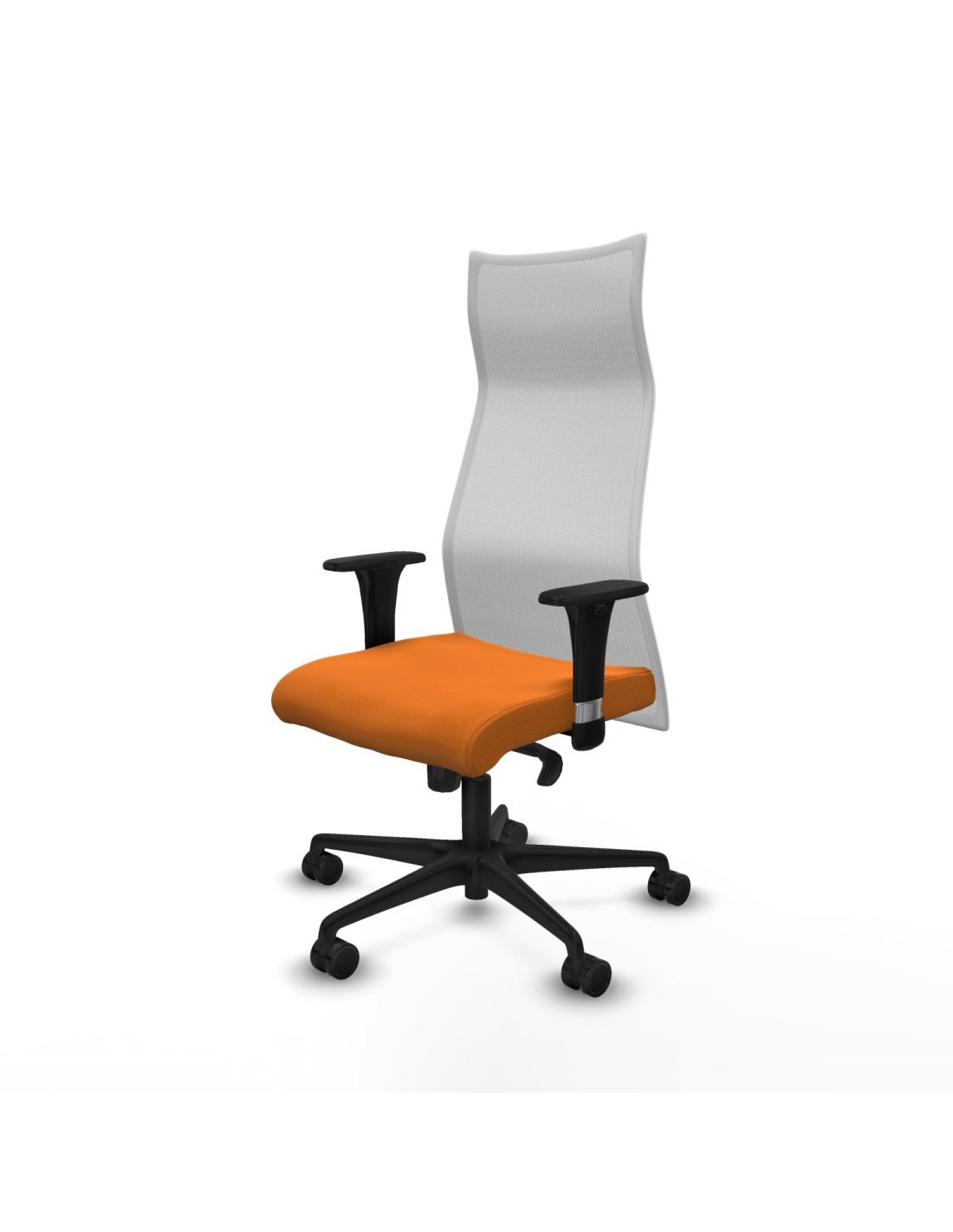 Piqueras y Crespo Albacete malla XL sincro malla blanca similpiel naranja brazos 1D base nailon ruedas 65mm nailon