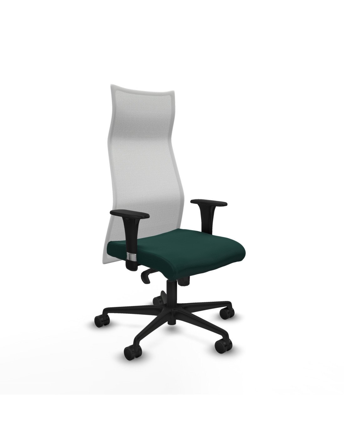 Piqueras y Crespo Albacete malla XL sincro malla blanca similpiel verde botella brazos 1D base nailon ruedas 65mm nailon