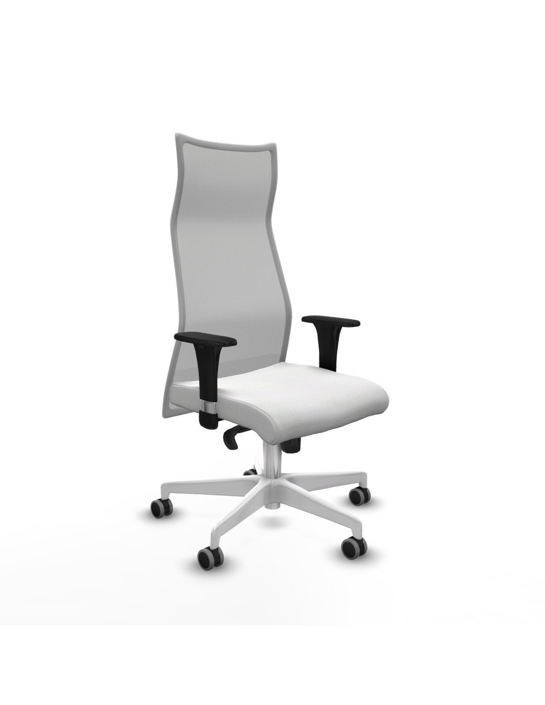 Piqueras y Crespo Albacete malla XL sincro malla gris bali blanco brazos 1D base blanca ruedas 65mm engomadas