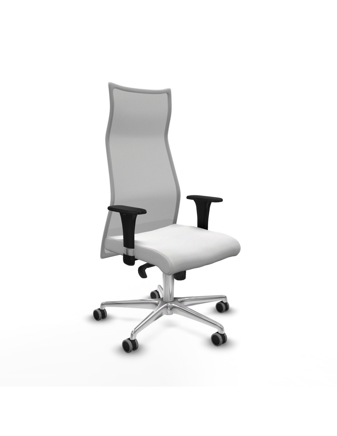 Piqueras y Crespo Albacete malla XL sincro malla gris bali blanco brazos 1D base aluminio ruedas 65mm engomadas