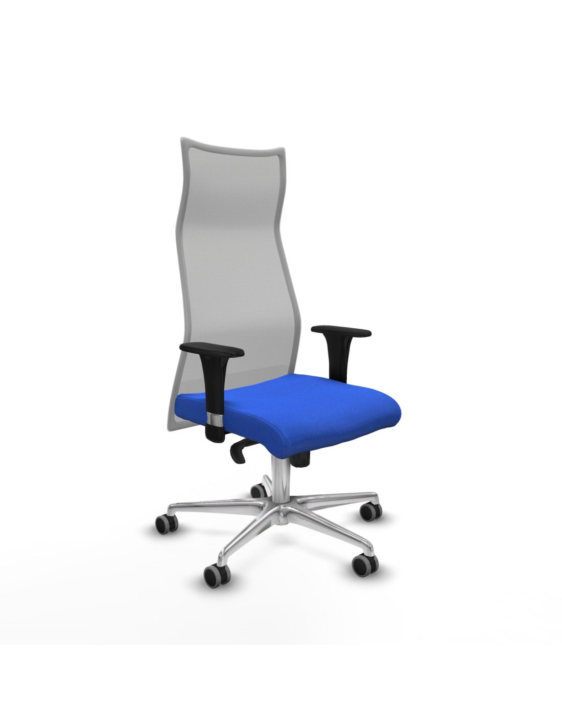 Piqueras y Crespo Albacete malla XL sincro malla gris bali azul brazos 1D base aluminio ruedas 65mm engomadas