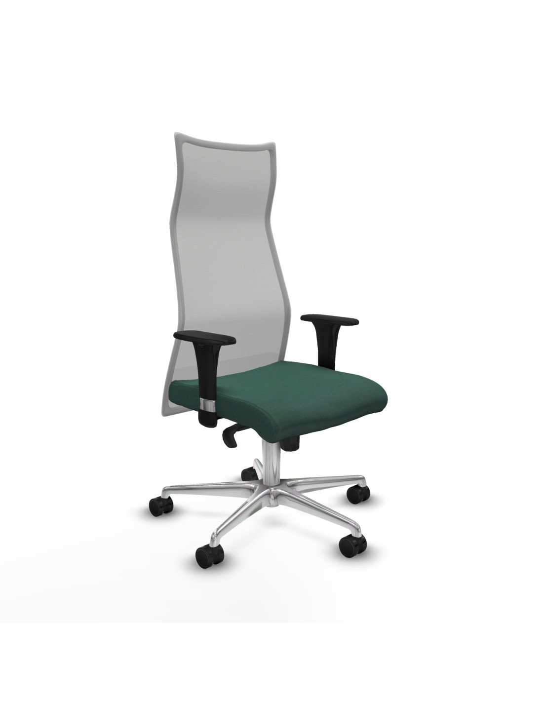 Piqueras y Crespo Albacete malla XL sincro malla gris bali verde botella brazos 1D base aluminio ruedas 65mm nailon